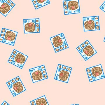 Brain examination neurologist vector seamless pattern Stock Illustration