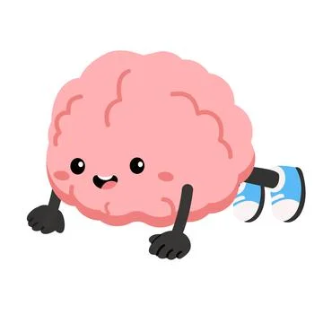Brain exercise workout for mental health and cognitive training concept Stock Illustration