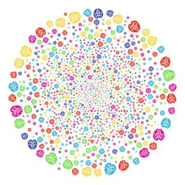 Brain Exploding Spheric Cluster イラスト素材