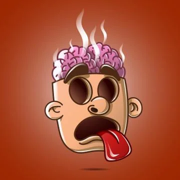 Brain explosion Stock Illustration