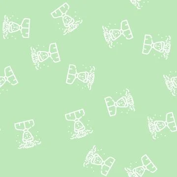 Brain explosion male line vector seamless pattern Stockillustratie