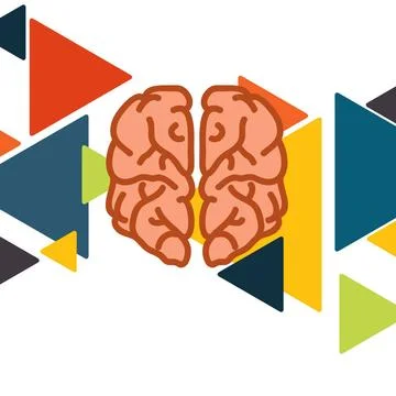 Brain In Flat Design Brain In Flat Design. Vector Illustration. Eps 10 Cop... Foto stock