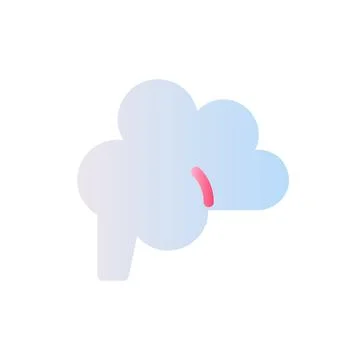Brain flat gradient two-color ui icon Illustrazione stock