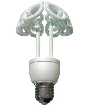 Brain flourescent light bulb Stock Illustration