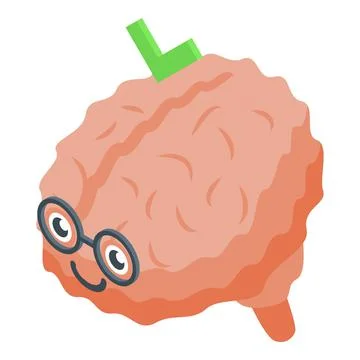 Brain focus icon isometric vector. Mind balance Illustrazione stock