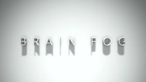 Brain fog 3D title animation with shadows on a white background Stock Footage 297061085