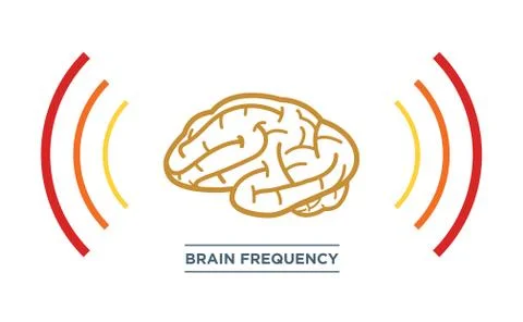 The Brain frequency. Conceptual Illustration Stock Illustration