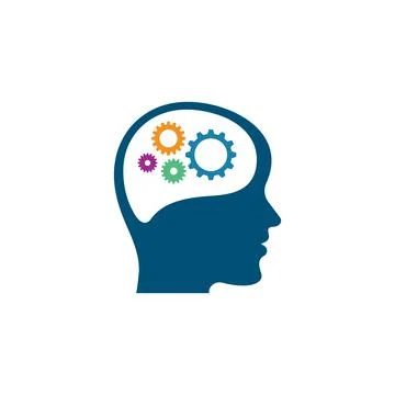 Brain gear  head vector illustration design Stock Illustration