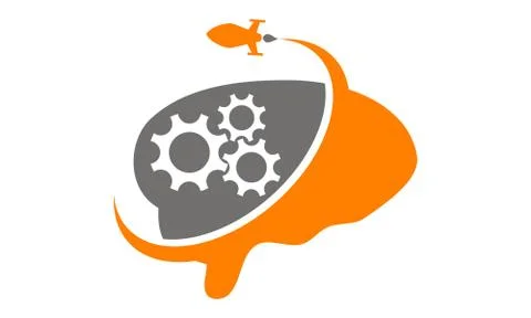 Brain Gear Rocket Stock-Illustration