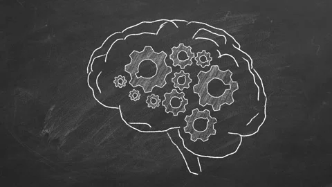 Brain with gears Vídeo Stock 123234585