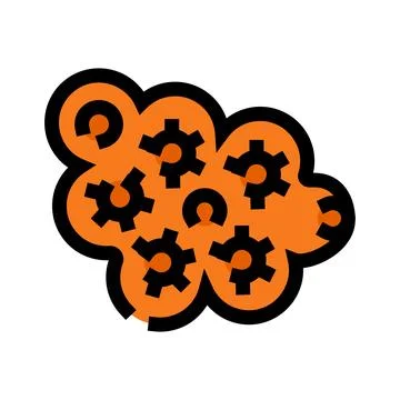 Brain with gears illustrating thinking process and ideas 스톡 일러스트