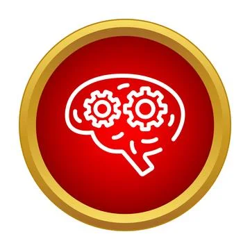 Brain gears processing thoughts and ideas concept Stock Illustration