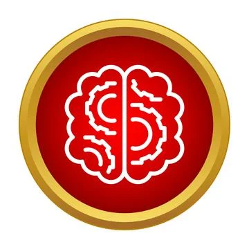 Brain with gears representing thinking process and intelligence Stock-Illustration
