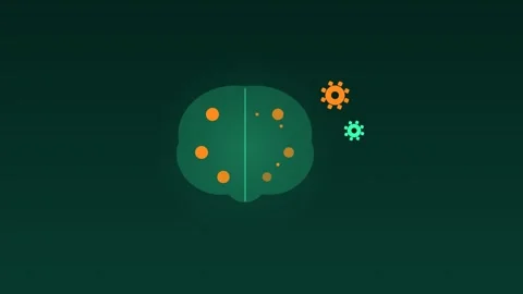 Brain gears thinking knowledge mint education loop 스톡 동영상 342613660