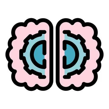 Brain with gears working representing thinking process and creativity イラスト素材