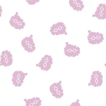 Brain geek glyph seamless pattern sign イラスト素材
