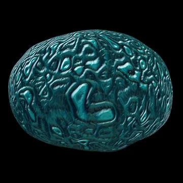 Brain generated on black Stock Illustration