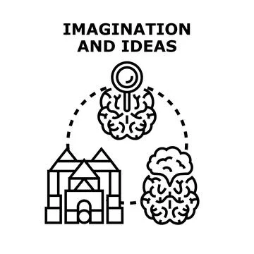 Brain generating creative ideas and problem solving 스톡 일러스트