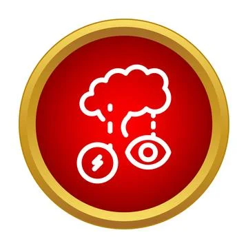 Brain generating ideas and vision for perception 库存插图