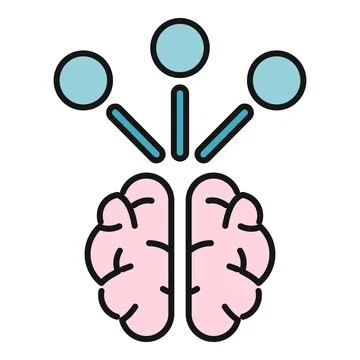 Brain generating ideas creative thinking process illustration Stockillustratie