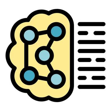 Brain generating lines of code icon for software development Stock Illustration