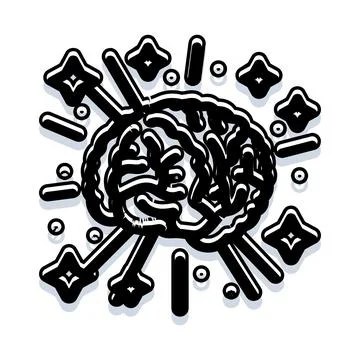 Brain generating new ideas and creative concepts Stock Illustration