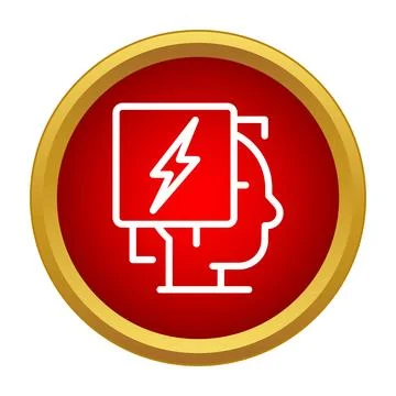 Brain generating new ideas displaying thought and energy Stock Illustration