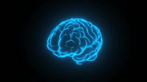 Brain glowing blue Stock Footage 40415574