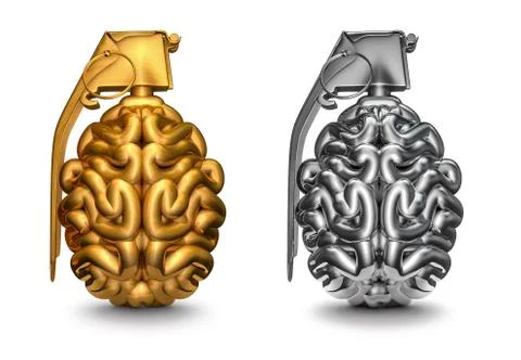 Brain grenade Illustrazione stock