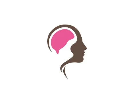 Brain Head Logo Stock Illustration