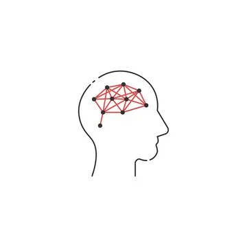 Brain head vector line icon editable stroke. Problem solving concept. Brain line Stock Illustration