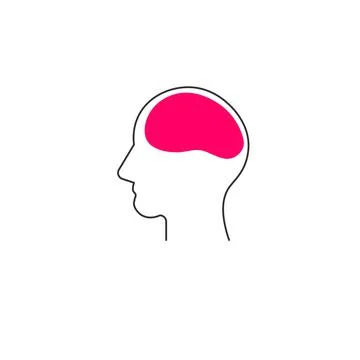 Brain head vector line icon editable stroke. Problem solving concept. Brain line Stock Illustration