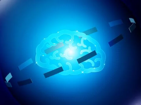 Brain Hi Tech Illustrazione stock