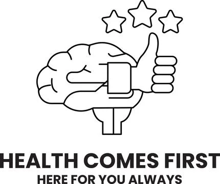 Brain holds a phone Ilustração Stock