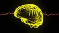 Brain hologram rotating sparks lightning electricity headache neuron loop 4k 4k or 4k+ Resolution