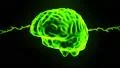 Brain hologram rotating sparks lightning electricity headache neuron loop 4k 4k or 4k+ Resolution