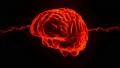 Brain hologram rotating sparks lightning electricity headache neuron loop 4k 4k or 4k+ Resolution