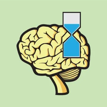 Brain With Hourglass イラスト素材
