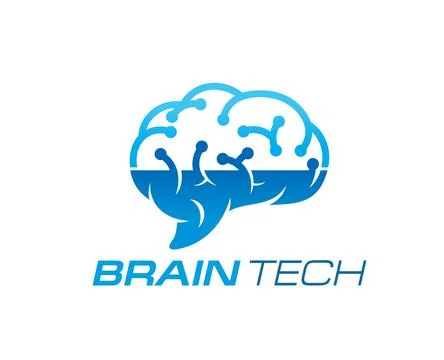 Brain hub tech icon or startup pictogram Stock Illustration