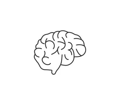Brain, human brain icon. Vector illustration. 库存插图