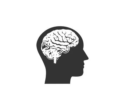 Brain, human head icon. Vector illustration. Stock Illustration