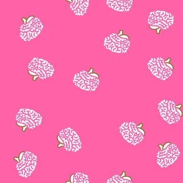 Brain human vector seamless pattern イラスト素材