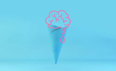 Brain Ice Cream Stock Illustration