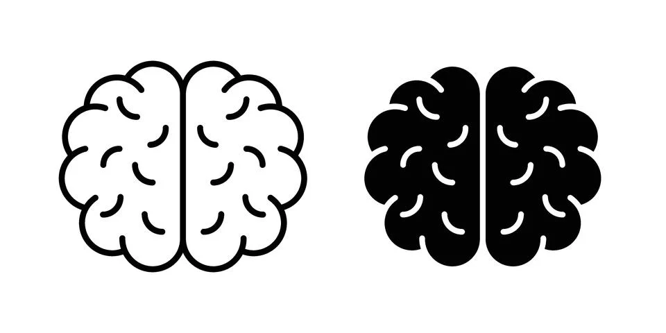 Brain icon concept. best for web design Stock Illustration