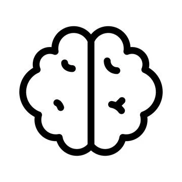 Brain Icon, Creative Outline Design for Intelligence, Thinking, Innovation,.. Stock Illustration
