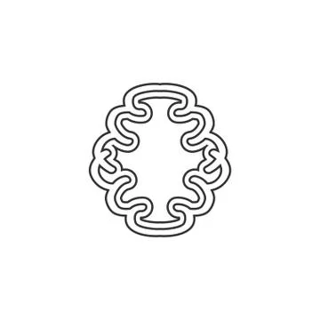 Brain icon flat Illustrazione stock