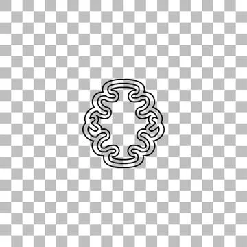 Brain icon flat Stock Illustration