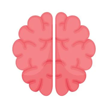 Brain icon in flat style Stock Illustration