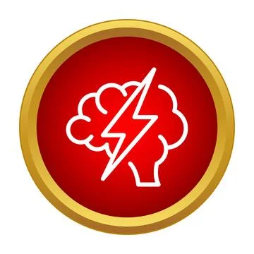 Brain icon generating new ideas and innovation concept Stockillustratie