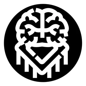 Brain icon geometric design intelligence concept Stockillustratie